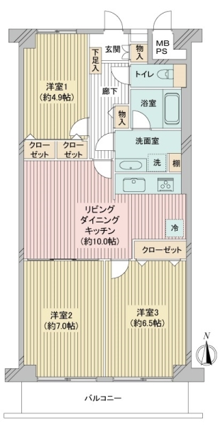 グリーンパーク川崎の間取図