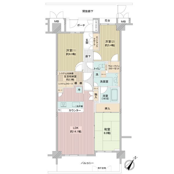 ソフィア戸塚アクアステージの間取図