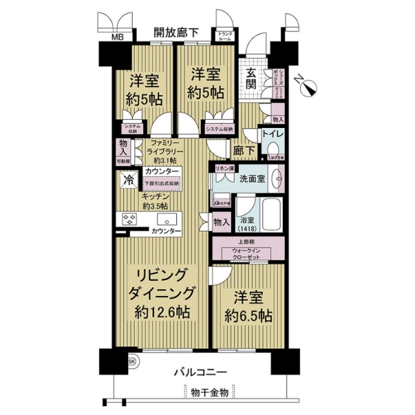 セントアイナ藤が丘の間取図