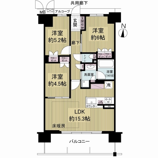 リベール布施三ノ瀬公園の間取図