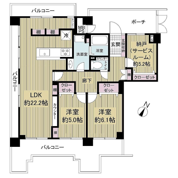 コスモハイツ新大阪２番館の間取図
