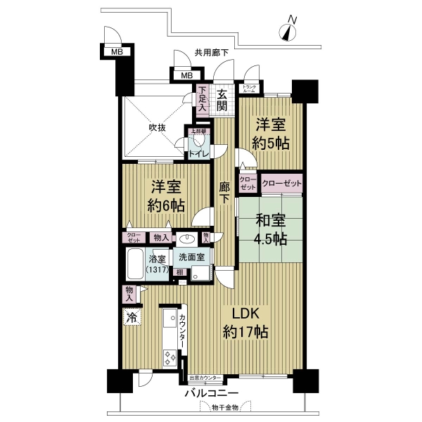 レピア・フェルティ本山の間取図