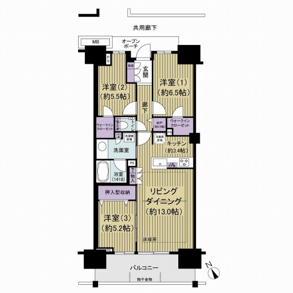 プラウド市川の間取図