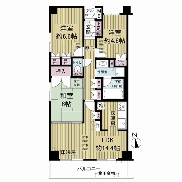ルネス・ピース清水南の間取図