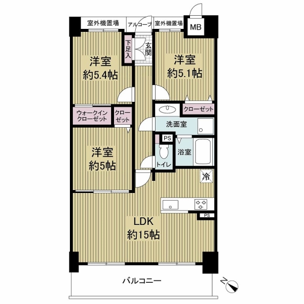 キングマンション守口の間取図