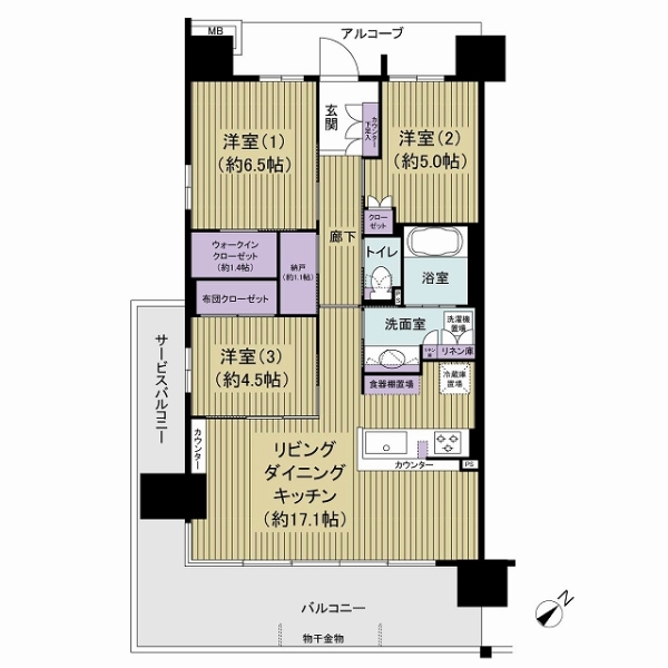 ザ・ガーデンズ東京王子カームコートの間取図
