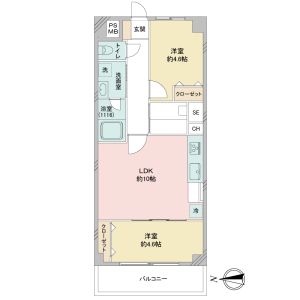 ハイネス上板橋の間取図