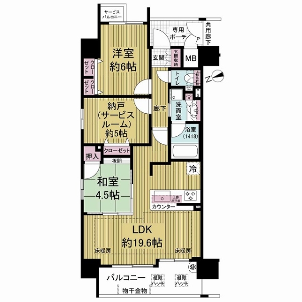 ウイズなんばの間取図