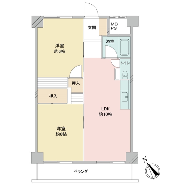 グリーンコーポ国立の間取図