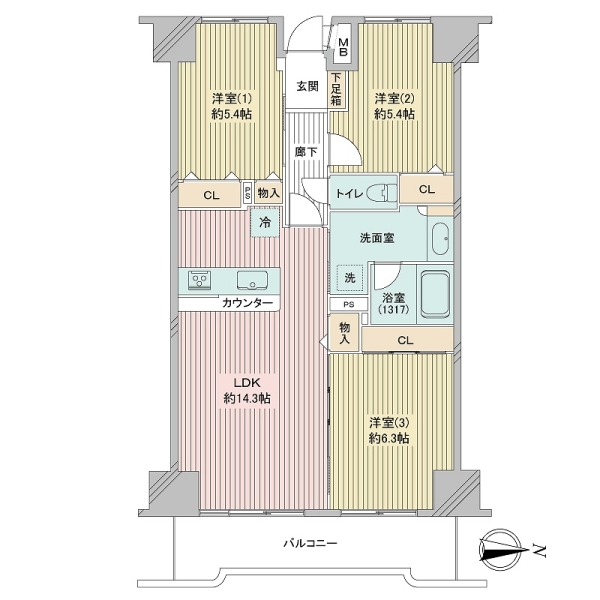 ルネ東品川の間取図