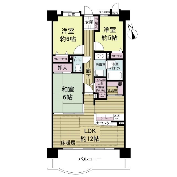 ライオンズガーデン勝川の間取図