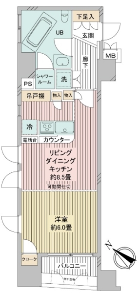 グランシティ日本橋浜町公園の間取図