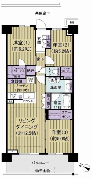 オハナ蘇我ガーデニアの間取図