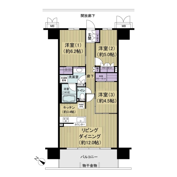 サングランデ　ザ・レジデンス千葉の間取図