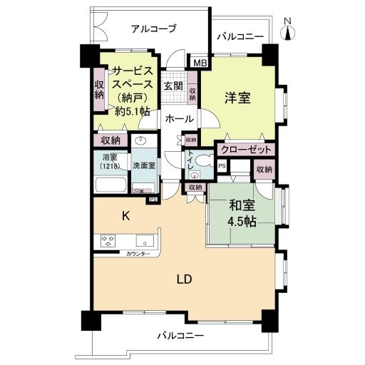 ライオンズシティ代官町の間取図
