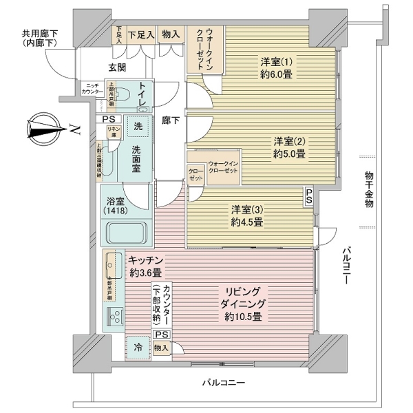 品川イーストシティタワーの間取図