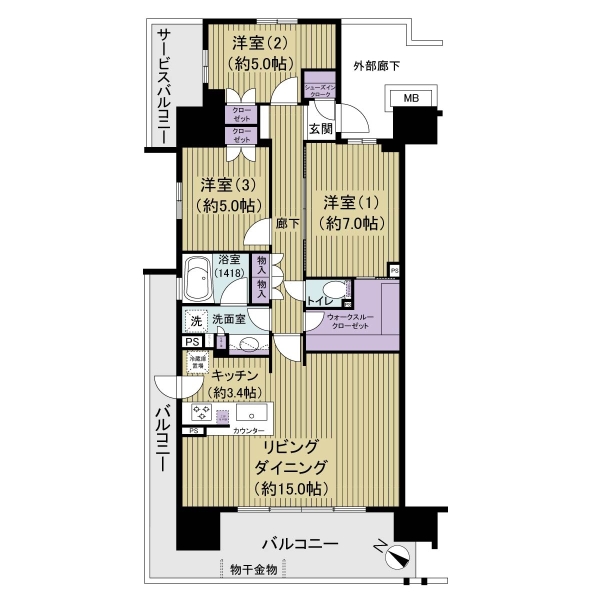 ファインシティ東松戸モール＆レジデンスの間取図