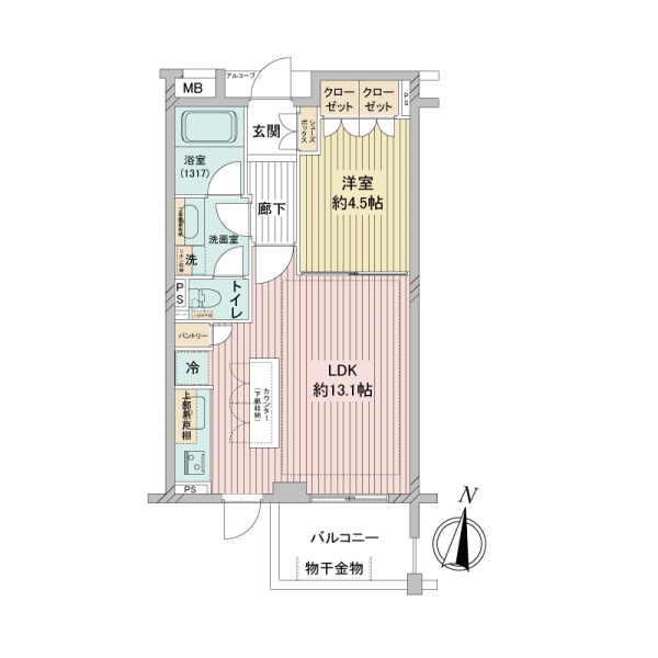 ガーデンヴィラ三軒茶屋の間取図