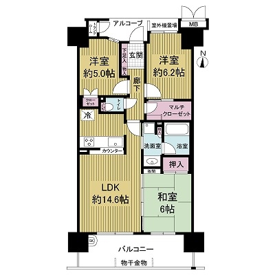 グランドメゾン平野パークフロントの間取図