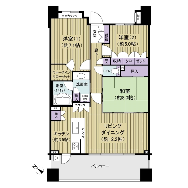 アデニウム千葉みなとの間取図