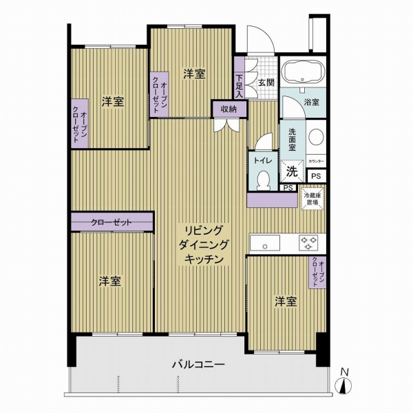 ナイスアーバン大島の間取図