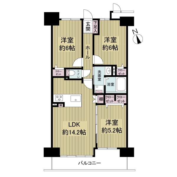 コスモ東石切さくら坂の間取図