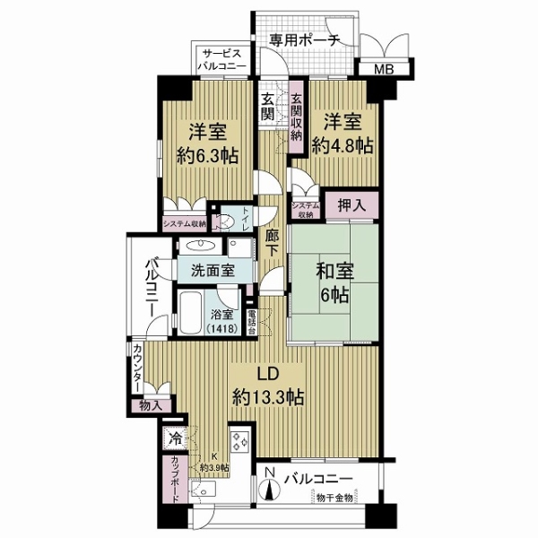 メゾンドール布施の間取図