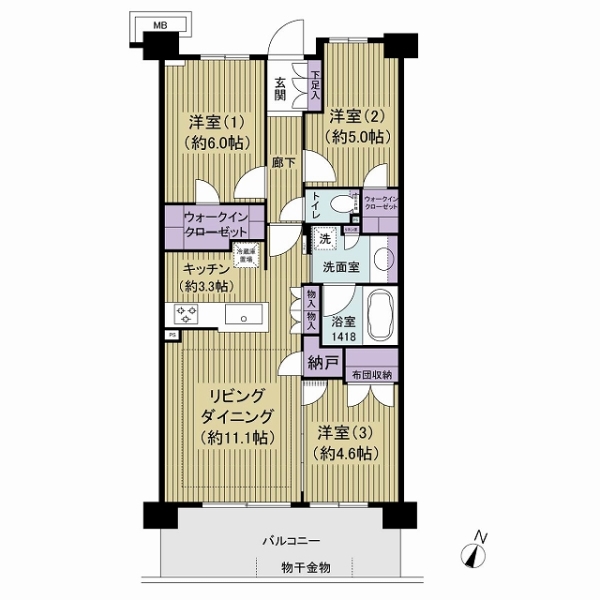 バウス瑞江の間取図