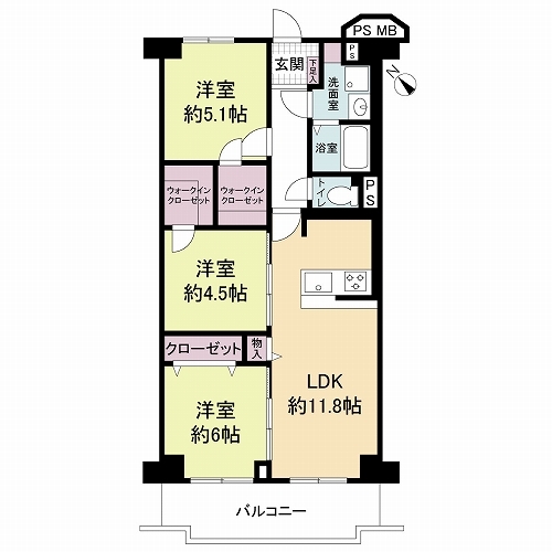 メゾンドール緑橋の間取図