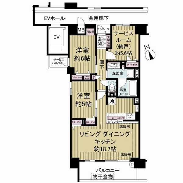 プレサンスロジェ西宮鳴尾の間取図