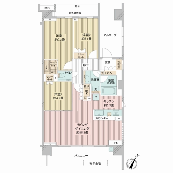 グランドメゾン仙川の間取図