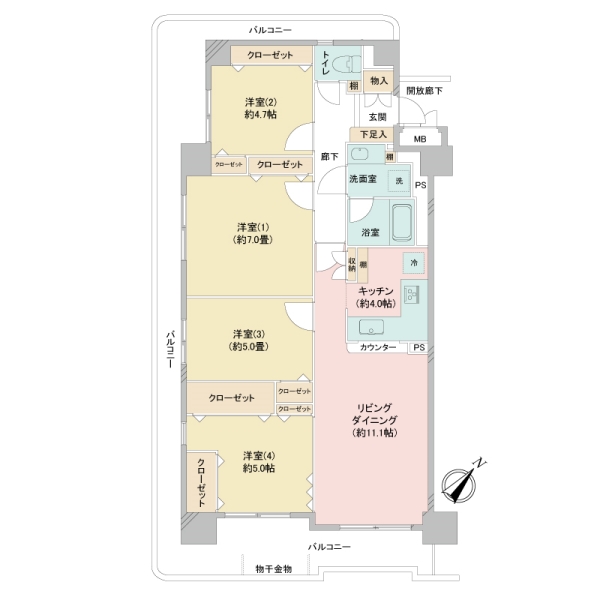 ガーデンステージ久米川の間取図