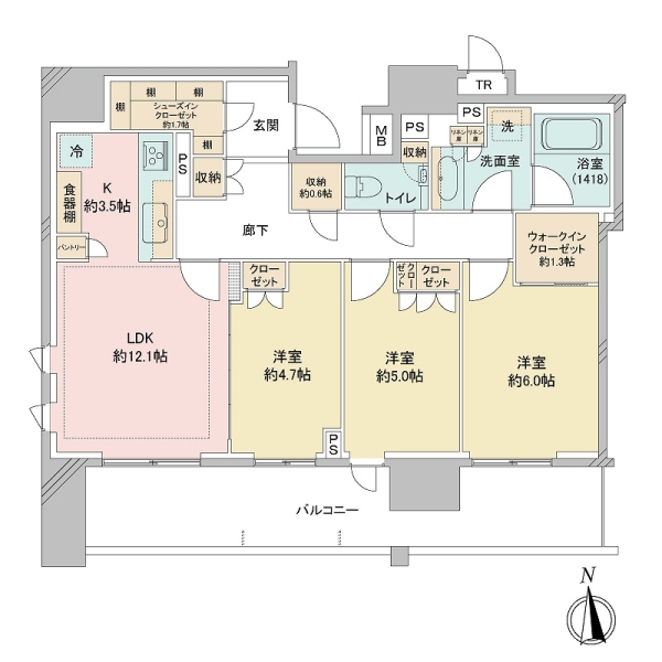 パークホームズ浅草橋の間取図