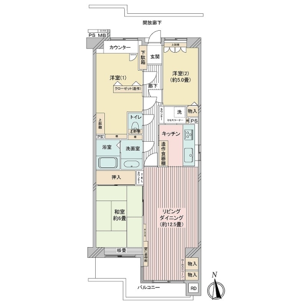 シテイプラザ富士見町の間取図