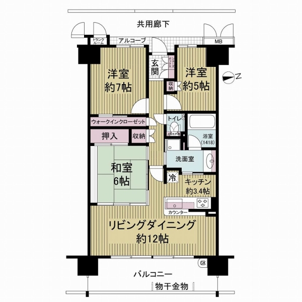 森都ＯＳＡＫＡイーストヴィルの間取図