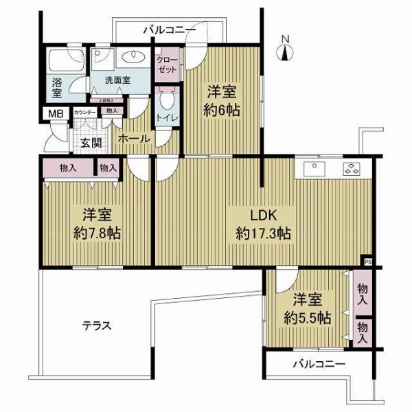 グランドメゾン西宮名塩２番館の間取図