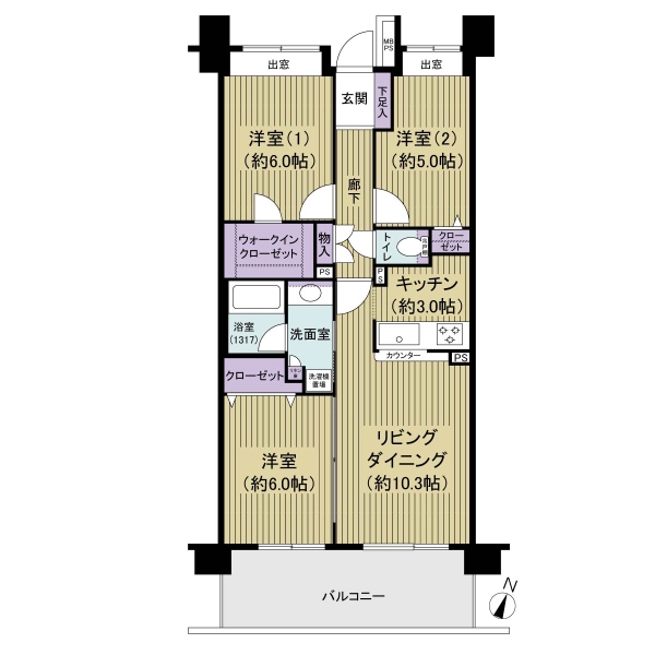 グーディッシュ北小金の間取図