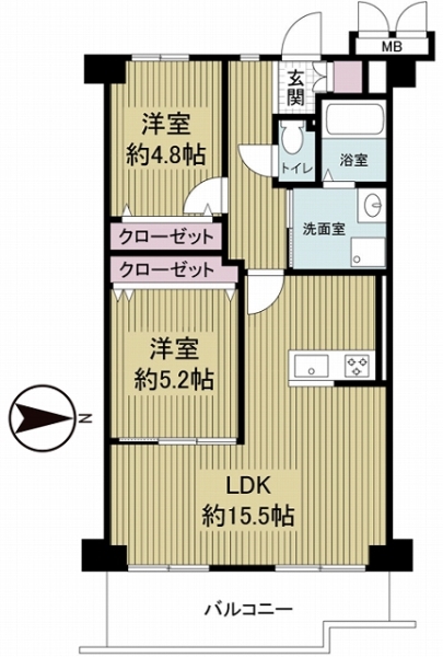 エクセラート平野Ａ棟の間取図