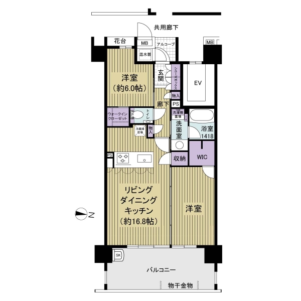グランドオーク大橋の間取図