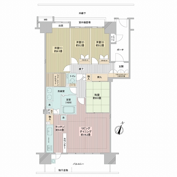 ニュートンプレイスサウスコートの間取図