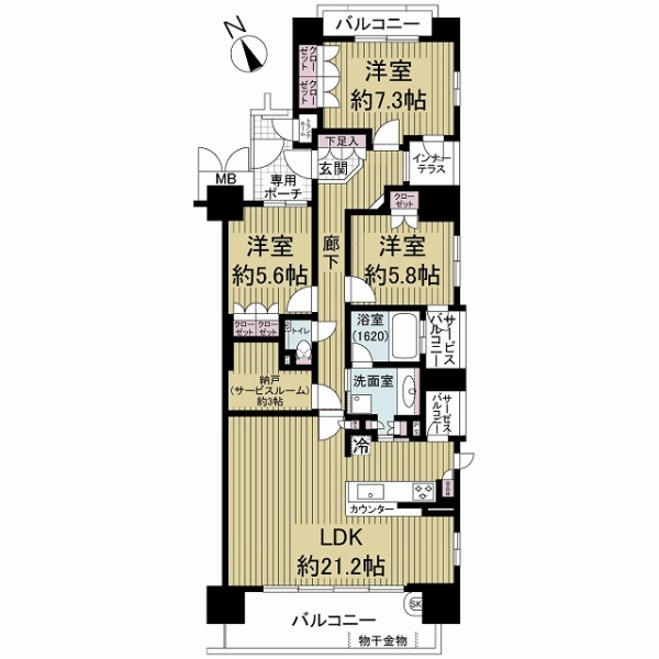 ロイヤルアーク甲子園フローレスの間取図