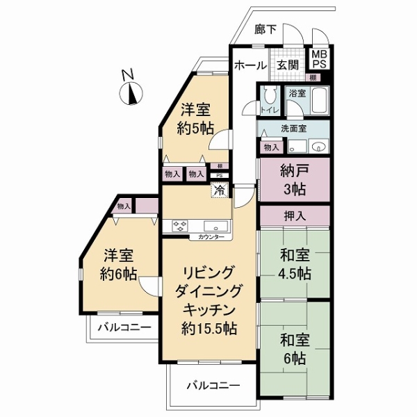 アバンテ香里ヶ丘の間取図
