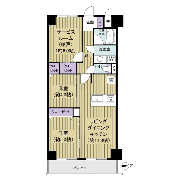 三生エンゼルハイム中葛西の間取図