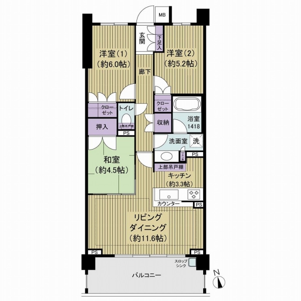 アデニウムコート木場の間取図