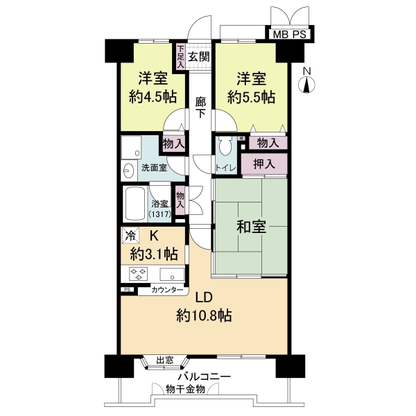 ライオンズマンション此花の間取図