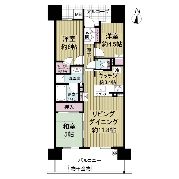ザ・パークハウス新大阪の間取図