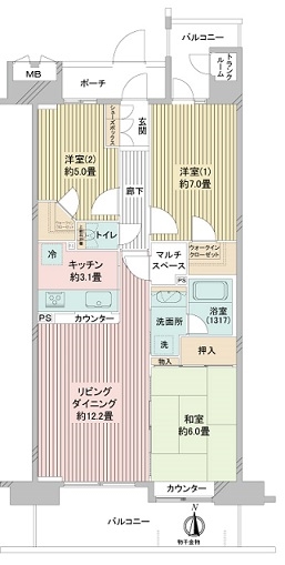 グランアージュ大宮の間取図