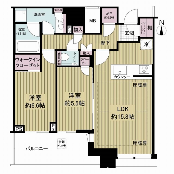 梅田ガーデンレジデンスの間取図