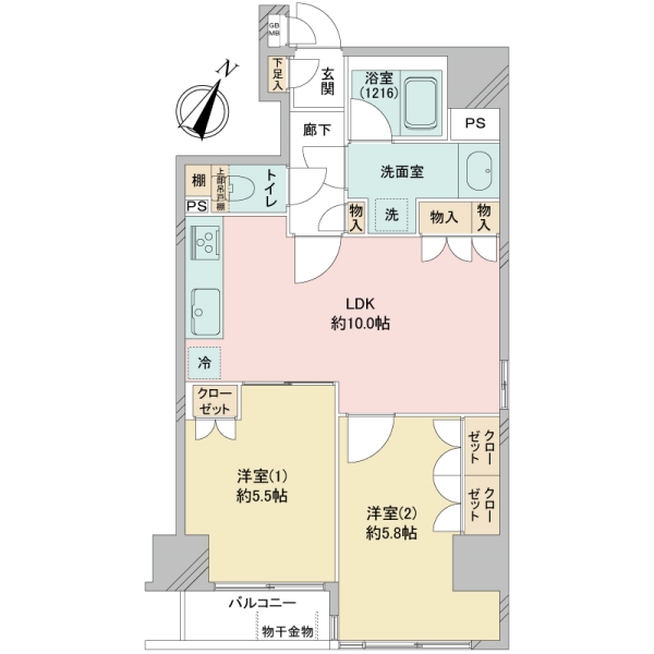 マイキャッスル水天宮前弐番館の間取図