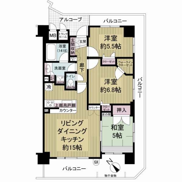 プレサンス神戸和田岬ステーションフロントの間取図